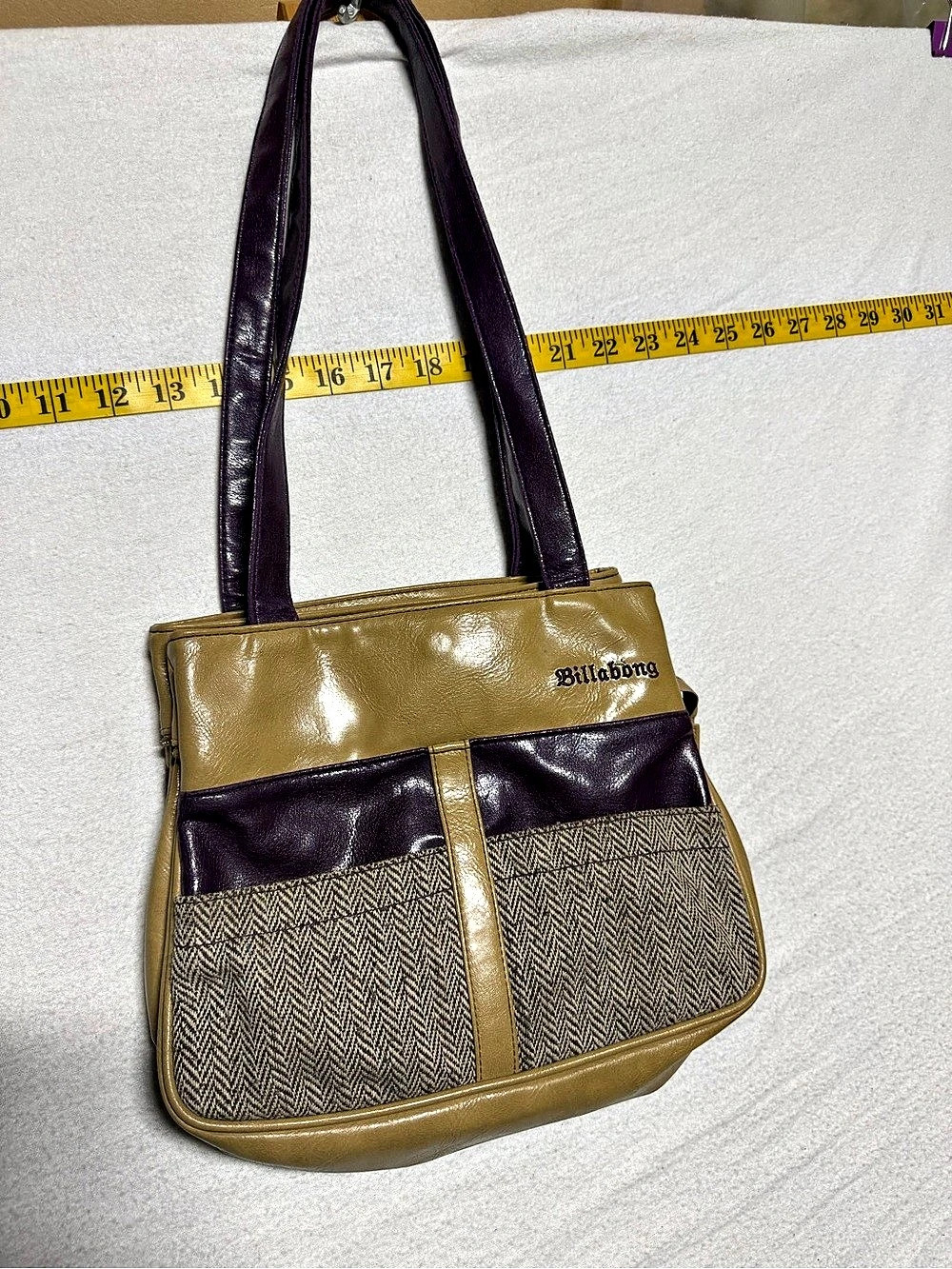 billabong Shoulder Bag in Brown & Purple